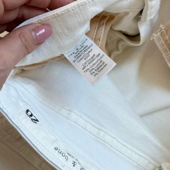 Rag & Bone High Rise Ankle Skinny - White Denim Jeans - Size 28 - EUC - Picture 4 of 5